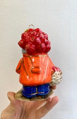 Ёлочная игрушка Ёжик с яблоками