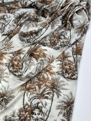 Вискоза штапель, а-ля де Жуи, коричневый