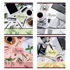 
          Тетрадь 36 л., А5, клетка, Alingar "Офис", скрепка, второй блок 60г/м2, мелованный картон (стандарт), 4 дизайна в пленке т/у