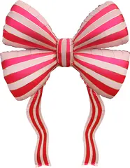 Фигура "Бант стильные полоски" красные/розовые
