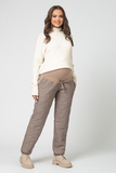 Утепленные брюки для беременных 16040 капучино