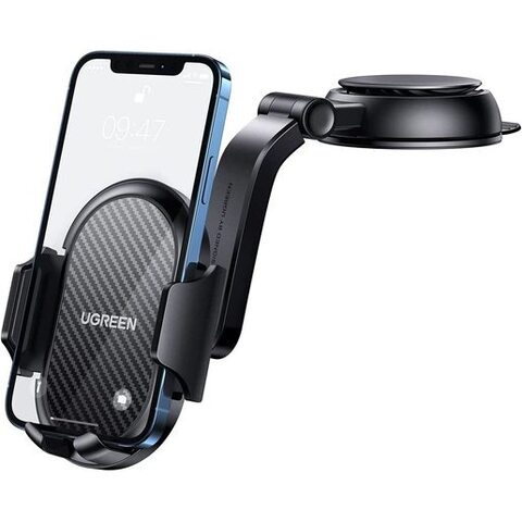 Держатель UGREEN LP405 Waterfall-Shaped Suction Cup Phone Mount с присоской, черный