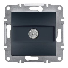 РОЗЕТКА TV ПРОХОДНАЯ С/У 1-ГНЕЗДО МЕХ АНТРАЦИТ ASFORA /SCHNEIDER/
