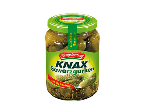 Огурцы маринованные KNAX, 370мл