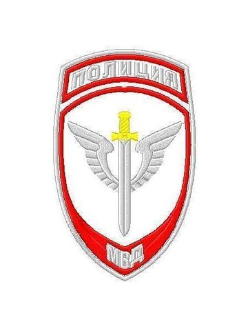 Шеврон Полиция Спецподразделения вышитый (белый)