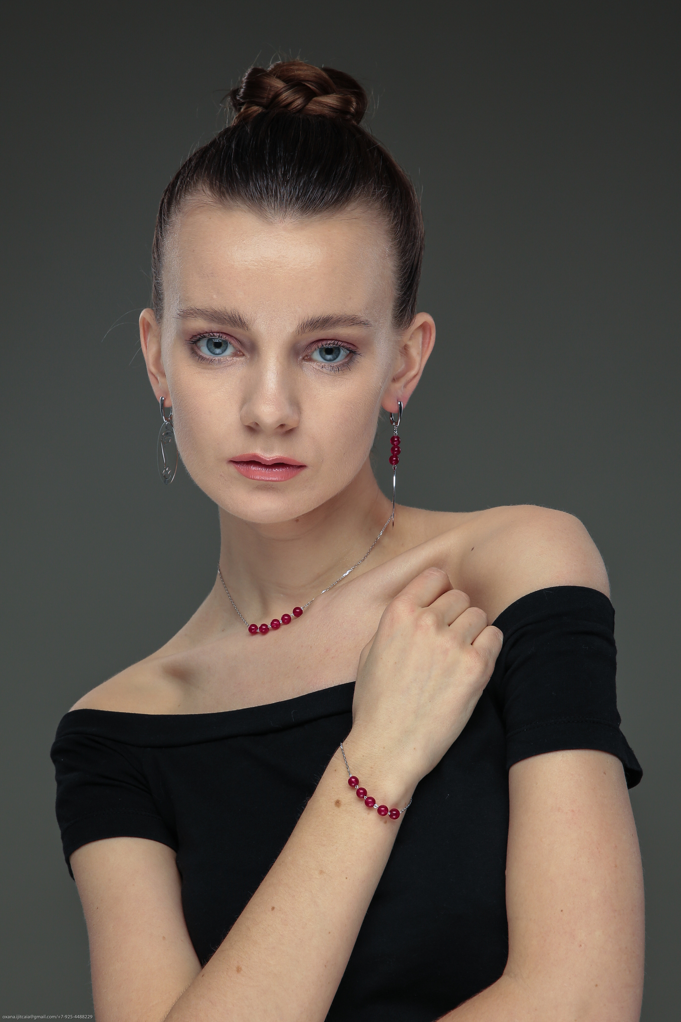 Серьги с рубеллитом