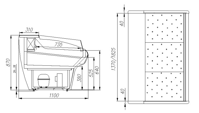 Витрина для рыбы POLUS G110 SP 2,0-2 (ВХСл-2,0 Carboma (рыба))