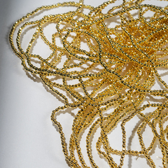 Гематин (гематит), оттенок "Яркое темное золото", шар с гранями (разделитель) 2,2мм