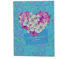 Дневничок для девочки А6 80л Сиреневое сердце