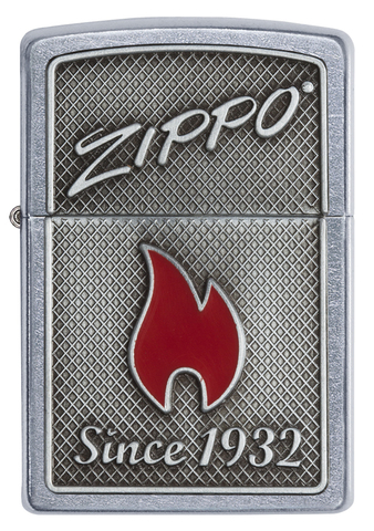 Зажигалка Zippo Classic с покрытием Street Chrome, латунь/сталь, серебристая, матовая, 36x12x56 мм