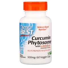 Doctor's Best, Curcumin Phytosome, с Meriva, 500 мг, 60 растительных капсул