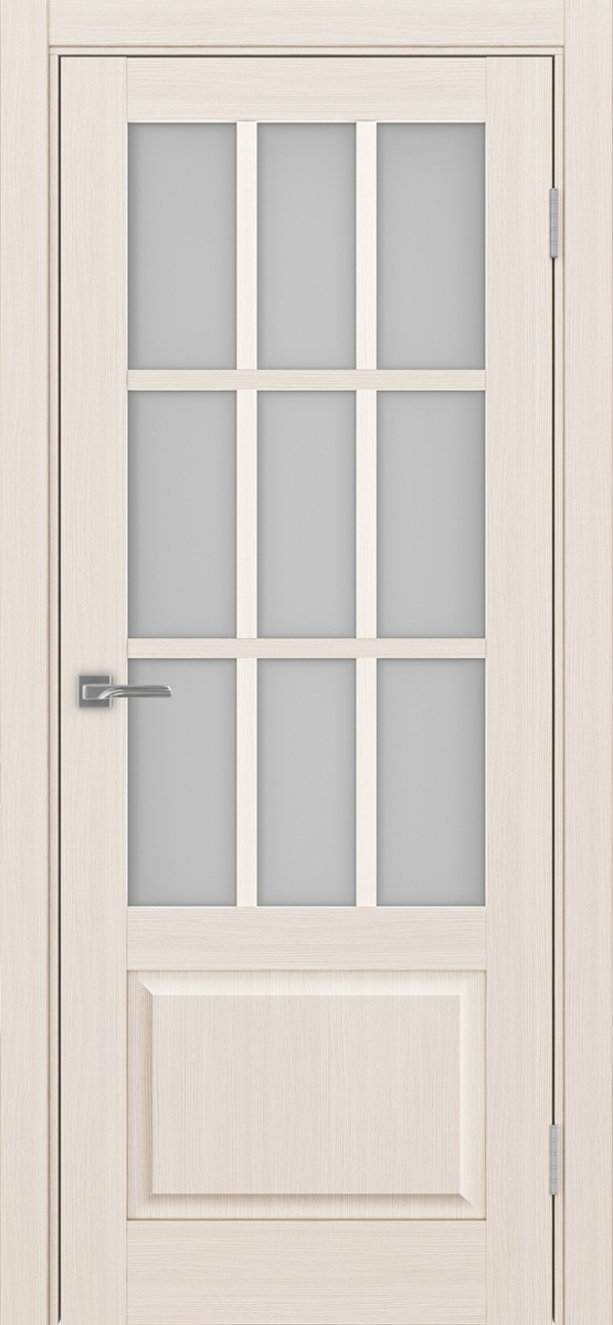 Дверь межкомнатная Оптима Порте Тоскана 642.2221 ОФ3, цвет перламутровый ясень, экошпон, стекло мателюкс