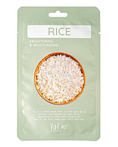 Тканевая маска для лица с экстрактом риса Yu.R Me Rice Sheet Mask