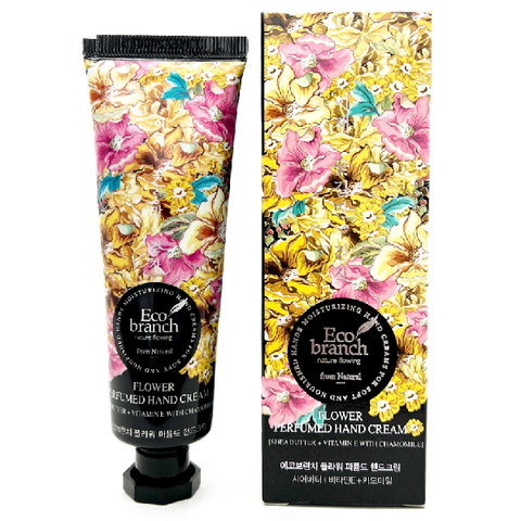Крем для рук Eco Branch Flower Perfumed Hand Cream Shea Butter With Chamomile, 40 гр