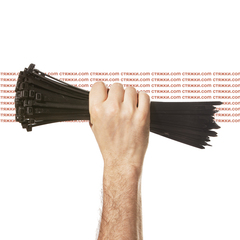 Стяжка - хомут кабельная нейлоновая КСС 8х300 черные — 100 шт/уп