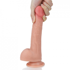 Фаллоимитатор на присоске Lovetoy Platinum Silicone Cock телесный, 20,5х3,9 см