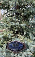 Чаша на подвесе 235 мм с фонтаном 13 см - комплект, молотковый коричневый