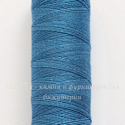 Нить шелковая Gutermann для вышивки, темно-голубая, 100 м