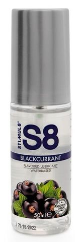 Лубрикант S8 Flavored Lube со вкусом чёрной смородины - 50 мл. - Stimul8 STF7406black