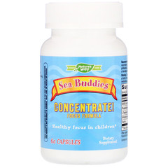 Nature's Way, Sea Buddies, Concentrate! Формула для концентрации внимания, 60 капсул