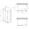 Abber AG30170B-S50B-S50B Душевой уголок, 170x50x195