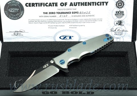 Zero Tolerance 0392BOWIE Factory Custom 