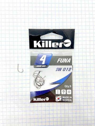 Крючок KILLER FUNA № 4 продажа от 10 шт.