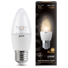 Лампа Gauss LED Candle Cristal Clear 6W E27 41 103202206-D