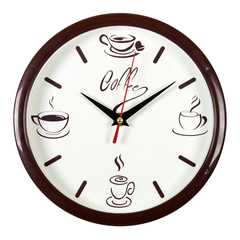 Часы настенные РУБИН  2222-275 круг d=22см, корпус коричневый "Coffee"