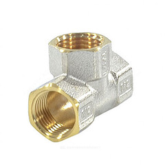 Тройник латунь никель Ду 50 (2") ВР/ВР 9007 ГОСТ 32585-2013 Aquasfera 9007-06