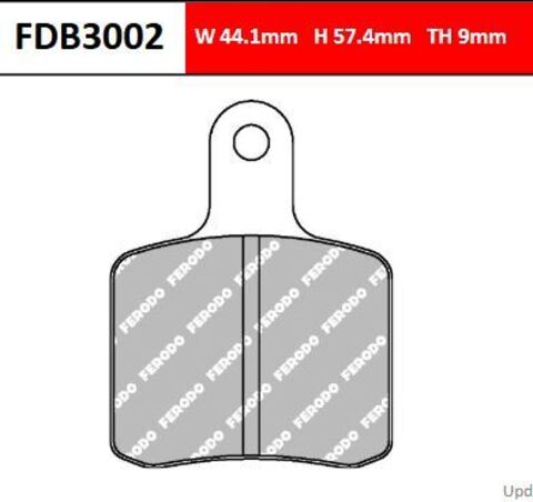 FDB3002KA Тормозные колодки дисковые, картинг