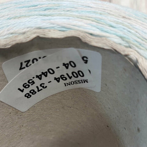 Меринос LANAR для Missoni  2/28 зеленый с голубым, секционный