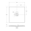 BelBagno TRAY-MR-UNO-A-80-35-W-CR Поддон из искусственного мрамора в комплекте с сифоном с декоративной накладкой (хром)