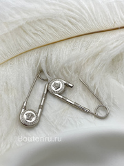 Брошь булавка Верс. серебристая