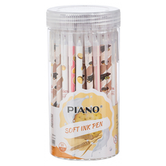 Ручка шариковая, масляная, Piano, синие чернила, серия "PIANO ПЕЧЕНЬЕ", цветной корпус, 50 шт