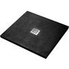 BelBagno TRAY-MR-UNO-A-90-35-NERO-CR TRAY-MR-UNO-A-90-35-NERO-CR Поддон из искусственного мрамора в комплекте с сифоном с декоративной накладкой (хром), чёрный