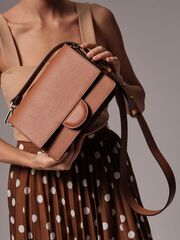 Сумка кожаная Deboro 30574 коричневый камень