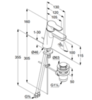 Kludi PURE&EASY XL 372930565WR4 Однорычажный смеситель на умывальник 100, с донн.клапаном; 3,8 l/min