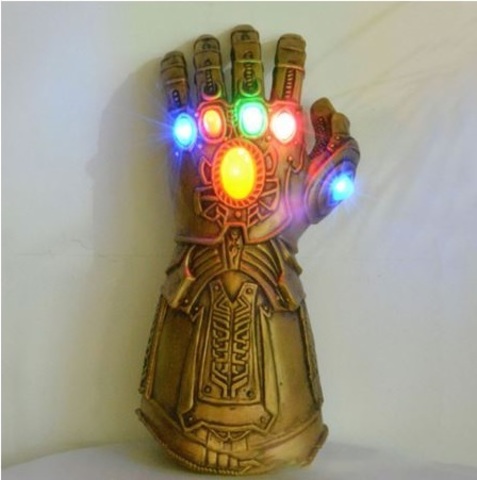 Мстители Война Бесконечности перчатка Таноса с подсветкой