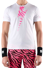 Теннисная футболка Hydrogen Tiger Tech T-Shirt - white/fuchsia fluo
