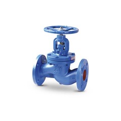 Клапан запорный графитовый (вентиль) чугунный, DN 250, PN 16, фланцевый, L 730мм, до 160гр. FAF 2100250