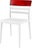 Стул пластиковый Mone белый, красный