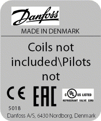 Пилотный клапан ICS 100 Danfoss 027H7121 стыковой шов