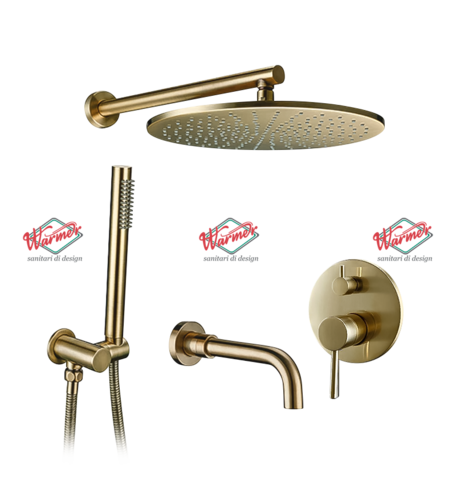 Душевой комплект 3 в 1  Warmer Bronze Line 400301-10D