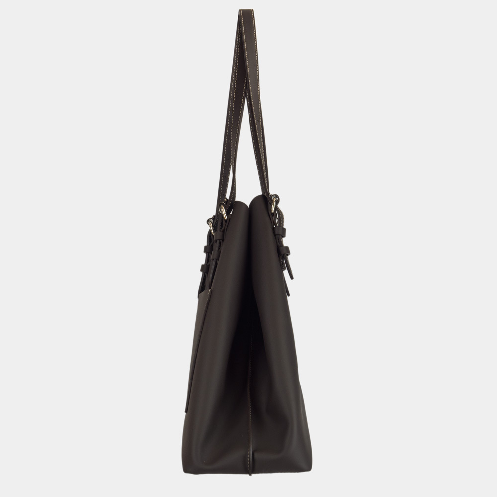 Женская сумка Shopper Vintage из кожи теленка коричневого цвета