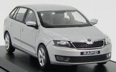 Skoda Rapid Spaceback 2014 silver Brilliant metallic Abrex 1:43