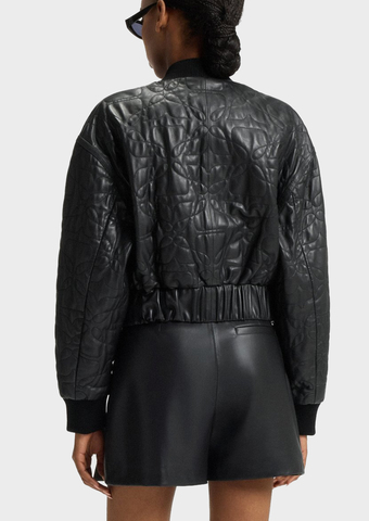 Куртка кожаная HUGO Lesana