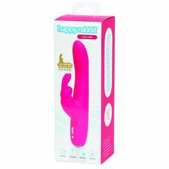 Розовый перезаряжаемый вибратор Rabbit Slimline Curve Rechargeable - 24 см. - 