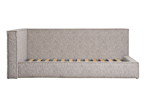 Кровать детская угловая 114х215х80см Garda Decor Runa шенилл серая