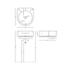 ArtCeram WONDER WNL004 01 34 Раковина накладная/подвесная 48х44 см, с 1 отв под смеситель, цвет белый + покр SANIGLAZE
